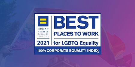 9 of 17 logos - best places to work lgtbq 2021 badge